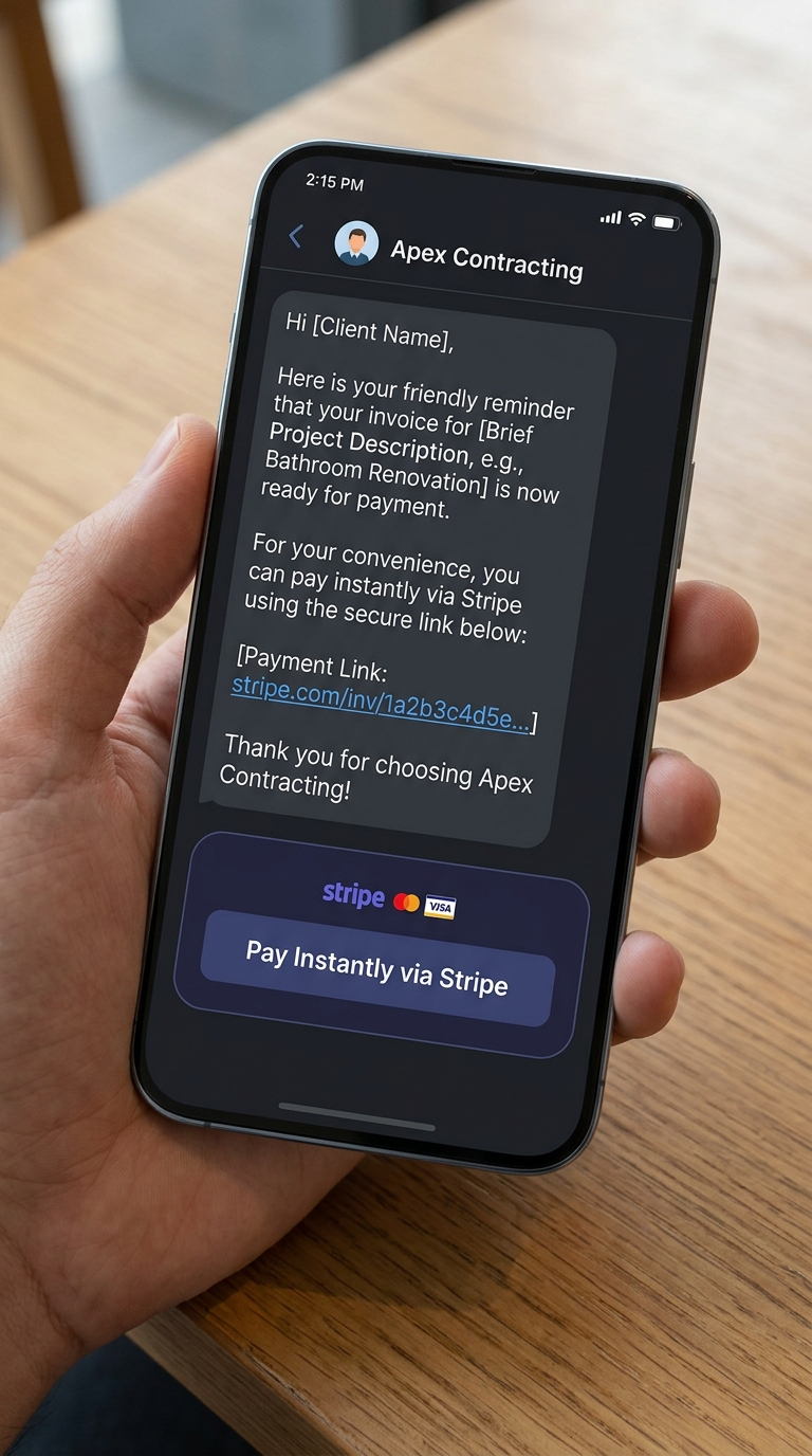 Aperçu SMS Relance